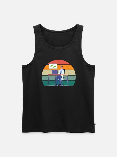 Slipper Tardian Microscope Microbiology - Men's Premium Organic Tank Top - black