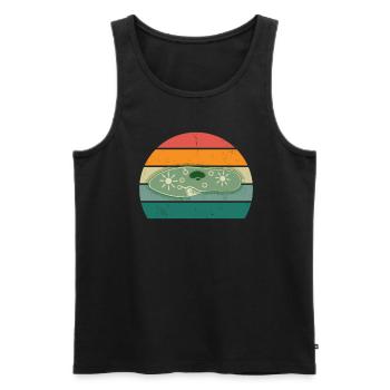Slipper Tardian Microscope Microbiology - Men's Premium Organic Tank Top - black - Front - AI Model Male 178 light (178cm)