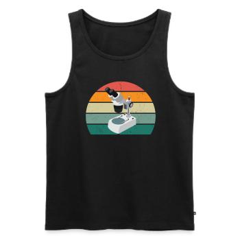 Slipper Tardian Microscope Microbiology - Men's Premium Organic Tank Top - black - Front - AI Model Male 178 light (178cm)