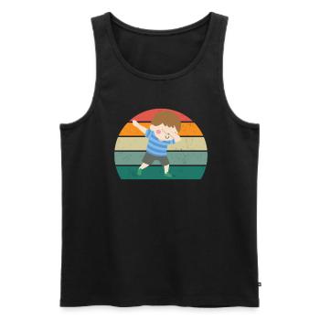 Children Kindergarten Play Young Girls Child - Men's Premium Organic Tank Top - black - Front - AI Model Male 178 light (178cm)
