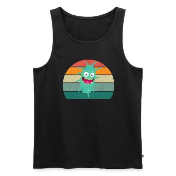 Slipper Tardian Microscope Microbiology - Men's Premium Organic Tank Top - black - Front - AI Model Male 178 light (178cm)