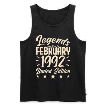 Geboren 1992. Geburtstagsgeschenk. - Männer Premium Bio Tank Top - Schwarz - Vorne - Michal (187cm)