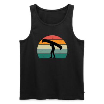 Kanufahrer Kanute Kanufahrt Kajak Slalom Kanu - Männer Premium Bio Tank Top - Schwarz - Vorne - AI Model Male 178 light (178cm)