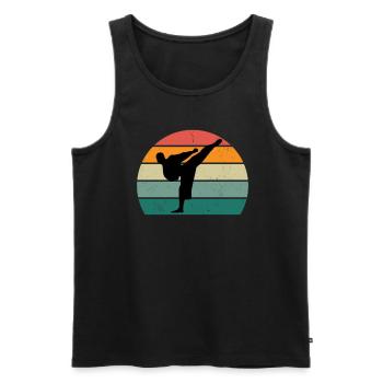 Kampfsportler Kampfsport Judo Aikido Karate Boxen - Männer Premium Bio Tank Top - Schwarz - Vorne - Michal (187cm)