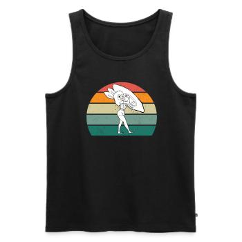 Kanufahrer Kanute Kanufahrt Kajak Slalom Kanu - Männer Premium Bio Tank Top - Schwarz - Vorne - AI Model Male 178 light (178cm)