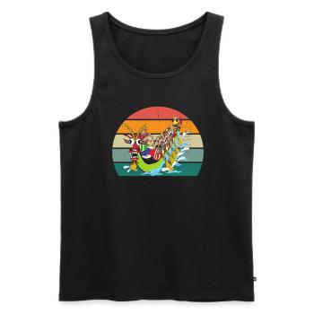 Kanufahrer Kanute Kanufahrt Kajak Slalom Kanu - Männer Premium Bio Tank Top - Schwarz - Vorne - AI Model Male 178 light (178cm)