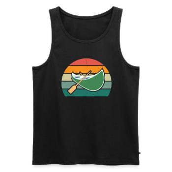 Kanufahrer Kanute Kanufahrt Kajak Slalom Kanu - Männer Premium Bio Tank Top - Schwarz - Vorne - AI Model Male 178 light (178cm)