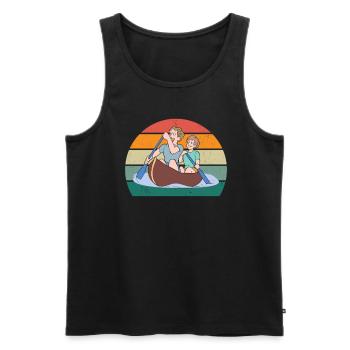 Kanufahrer Kanute Kanufahrt Kajak Slalom Kanu - Männer Premium Bio Tank Top - Schwarz - Vorne - AI Model Male 178 light (178cm)
