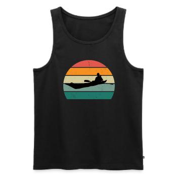 Kanufahrer Kanute Kanufahrt Kajak Slalom Kanu - Männer Premium Bio Tank Top - Schwarz - Vorne - AI Model Male 178 light (178cm)