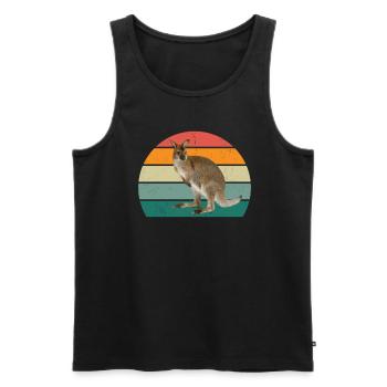 Kängurus Kängurubeutel Springen Boxen känguru - Männer Premium Bio Tank Top - Schwarz - Vorne - AI Model Male 178 light (178cm)