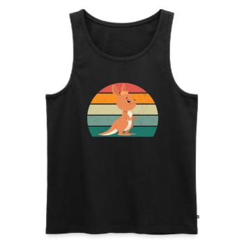 Kängurus Kängurubeutel Springen Boxen känguru - Männer Premium Bio Tank Top - Schwarz - Vorne - AI Model Male 178 light (178cm)