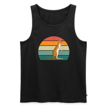 Kängurus Kängurubeutel Springen Boxen känguru - Männer Premium Bio Tank Top - Schwarz - Vorne - AI Model Male 178 light (178cm)