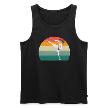 Kampfsportler Kampfsport Judo Aikido Karate Boxen - Männer Premium Bio Tank Top - Schwarz - Vorne - Michal (187cm)