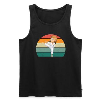 Martial Arts Martial Arts Judo Aikido Karate Boxing - Men's Premium Organic Tank Top - black - Front - Michal (187cm)