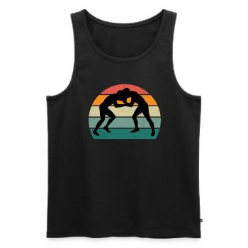 Kampfsportler Kampfsport Judo Aikido Karate Boxen - Männer Premium Bio Tank Top - Schwarz - Vorne - Michal (187cm)
