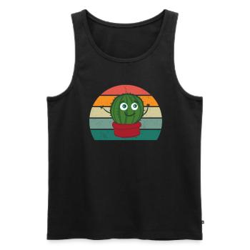 Cacti Spine Desert Desert Plant Aloe Cactus - Men's Premium Organic Tank Top - black - Front - AI Model Male 178 light (178cm)