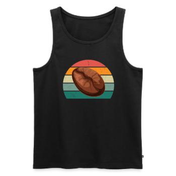 Kaffeemaschine trinken Cafe Kaffeebohne Kaffee - Männer Premium Bio Tank Top - Schwarz - Vorne - AI Model Male 178 light (178cm)