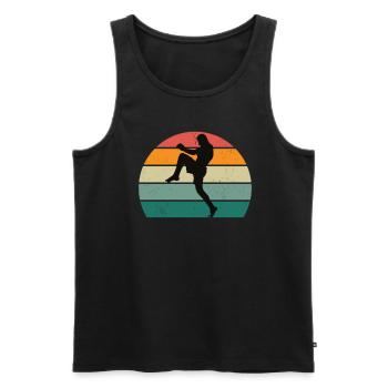Kampfsportler Kampfsport Judo Aikido Karate Boxen - Männer Premium Bio Tank Top - Schwarz - Vorne - Michal (187cm)
