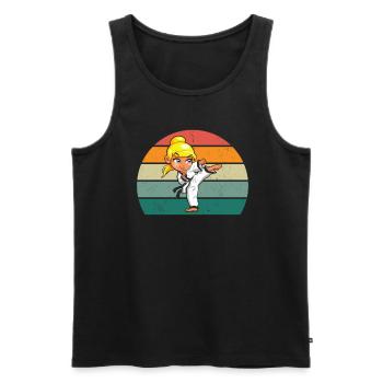 Martial Arts Martial Arts Judo Aikido Karate Boxing - Men's Premium Organic Tank Top - black - Front - Michal (187cm)