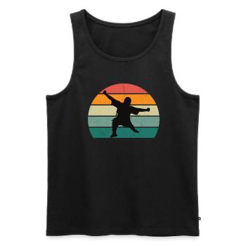 Kampfsportler Kampfsport Judo Aikido Karate Boxen - Männer Premium Bio Tank Top - Schwarz - Vorne - Michal (187cm)