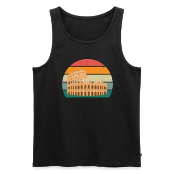 Italiens Italie Rome Turin Naples Venise Pâtes - Débardeur bio Premium Homme - noir - Devant - Michal (187cm)