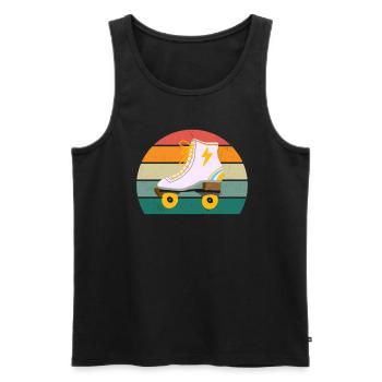 Inlineskaten Skater Skaterin Inlinerin Rollschuhe - Männer Premium Bio Tank Top - Schwarz - Vorne - Michal (187cm)