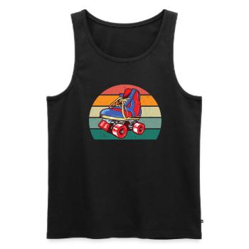 Inlineskaten Skater Skaterin Inlinerin Rollschuhe - Männer Premium Bio Tank Top - Schwarz - Vorne - Michal (187cm)