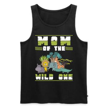 Zoo Mama Boys Birthday Girl Family - Men's Premium Organic Tank Top - black - Front - Michal (187cm)