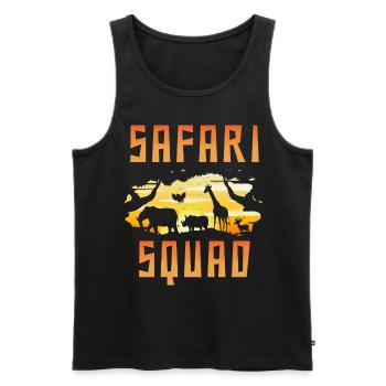 Safari Lovers Boys Girls Zoo Animals - Men's Premium Organic Tank Top - black - Front - AI Model Male 178 light (178cm)
