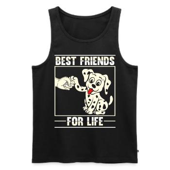 Amis Dalmatian Dog Lovers Puppy - Débardeur bio Premium Homme - noir - Devant - Michal (187cm)