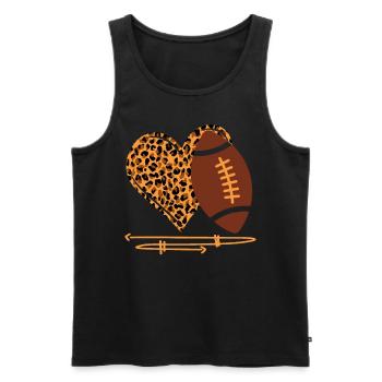 Football Cheetah Femmes Fan de football américain - Débardeur bio Premium Homme - noir - Devant - Michal (187cm)