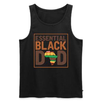 Black Papa Men Afro African Roots - Men's Premium Organic Tank Top - black - Front - AI Model Male 178 light (178cm)