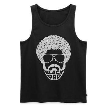 African Father Papa Africa King Black - Men's Premium Organic Tank Top - black - Front - Michal (187cm)