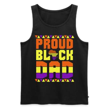 Pride Black Father African Father Africa - Men's Premium Organic Tank Top - black - Front - AI Model Male 178 light (178cm)