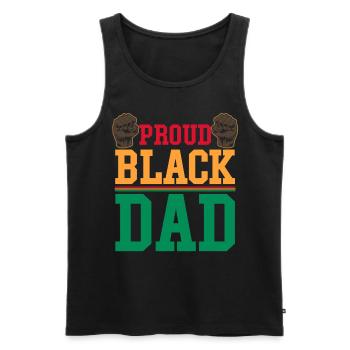 African Father Africa King Afro Pride - Men's Premium Organic Tank Top - black - Front - AI Model Male 178 light (178cm)