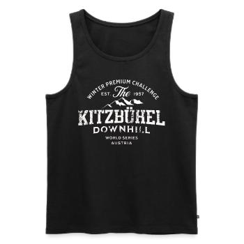 Kitzbuhel downhill world series 1957 - Men's Premium Organic Tank Top - black - Front - Michal (187cm)