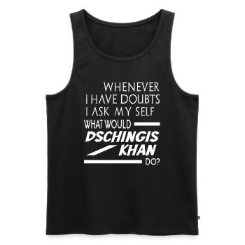 Que ferait Gengis Khan - Débardeur bio Premium Homme - noir - Devant - AI Model Male 178 light (178cm)