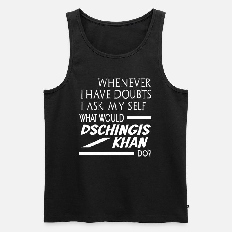 Que ferait Gengis Khan - Débardeur bio Premium Homme - noir