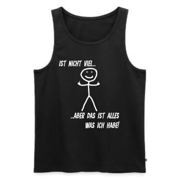 It's not much, but all I've got is middle finger - Men's Premium Organic Tank Top - black - Front - AI Model Male 178 light (178cm)