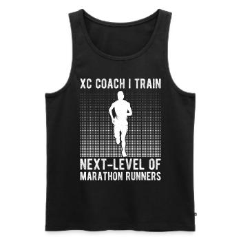 Cross Country Runner Design - XC Coach - Running - Men's Premium Organic Tank Top - black - Front - Michal (187cm)