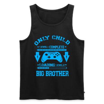 Only Child Level Complete - Laoding Level Big - Männer Premium Bio Tank Top - Schwarz - Vorne - AI Model Male 178 light (178cm)