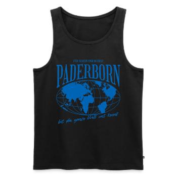 Paderborn Heimat Fußball Geschenk - Männer Premium Bio Tank Top - Schwarz - Vorne - Michal (187cm)