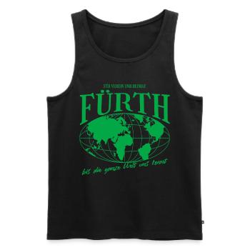Fürth Heimat Fußball Geschenk - Männer Premium Bio Tank Top - Schwarz - Vorne - Michal (187cm)