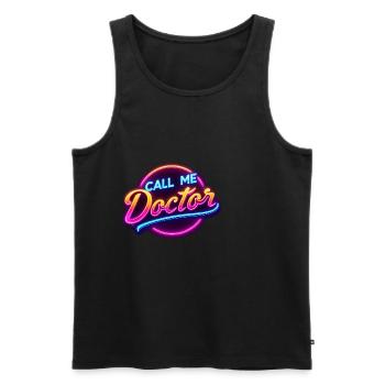 Call Me Doctor 19 - Men's Premium Organic Tank Top - black - Front - Michal (187cm)