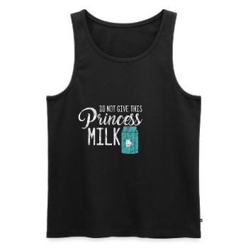Ne donnez pas à cette princesse du lait 4 - Débardeur bio Premium Homme - noir - Devant - Michal (187cm)