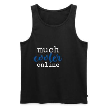 Much Cooler Online 4 - Men's Premium Organic Tank Top - black - Front - AI Model Male 178 light (178cm)