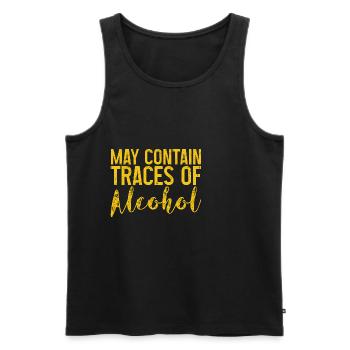 May Contain Traces Of Alcohol 3 - Men's Premium Organic Tank Top - black - Front - Michal (187cm)