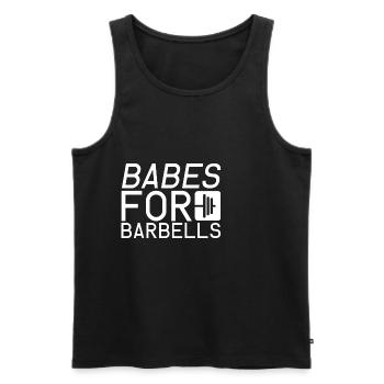 Babes For Barbells 2 - Männer Premium Bio Tank Top - Schwarz - Vorne - Michal (187cm)