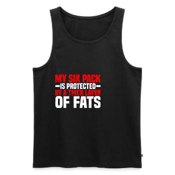 My Six Pack Is Protected By A Thick Layer Of Fats4 - Men's Premium Organic Tank Top - black - Front - Michal (187cm)