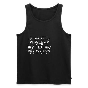 Dites simplement des tacos, je vais tourner autour de 2 - Débardeur bio Premium Homme - noir - Devant - AI Model Male 178 light (178cm)